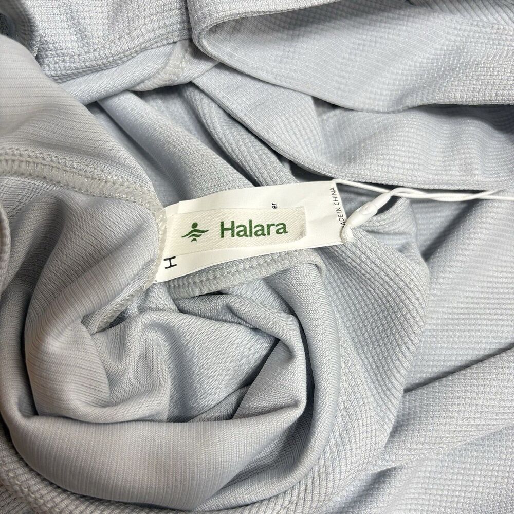 Halara Grey Pockets Waffle Casual Overalls Petite Small Wide Leg - Picture 9 of 12